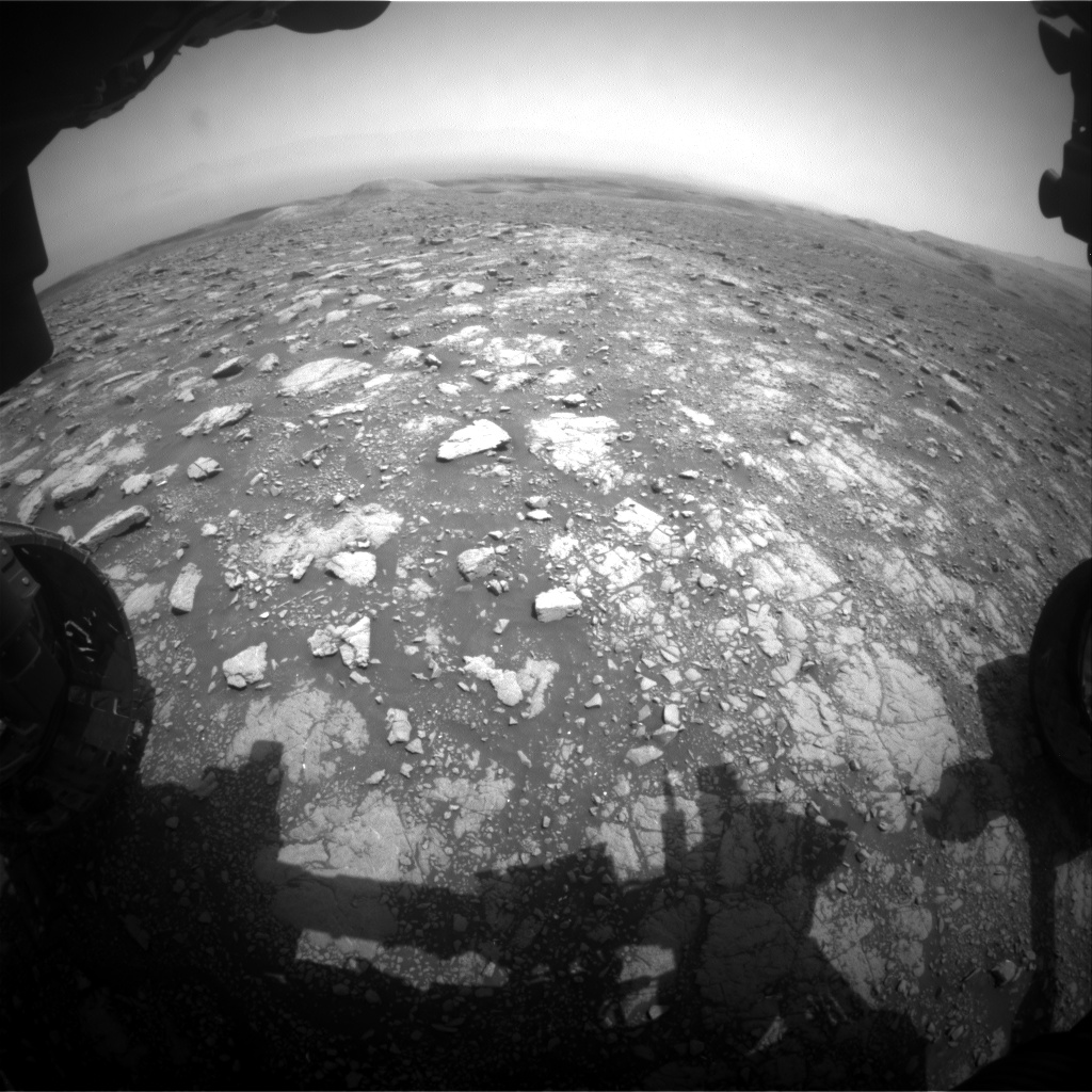 Nasa's Mars rover Curiosity acquired this image using its Front Hazard Avoidance Camera (Front Hazcam) on Sol 3003, at drive 0, site number 85