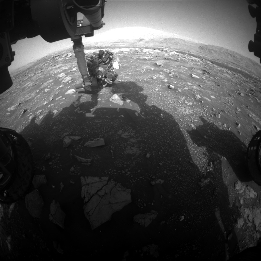 Nasa's Mars rover Curiosity acquired this image using its Front Hazard Avoidance Camera (Front Hazcam) on Sol 3010, at drive 1072, site number 85