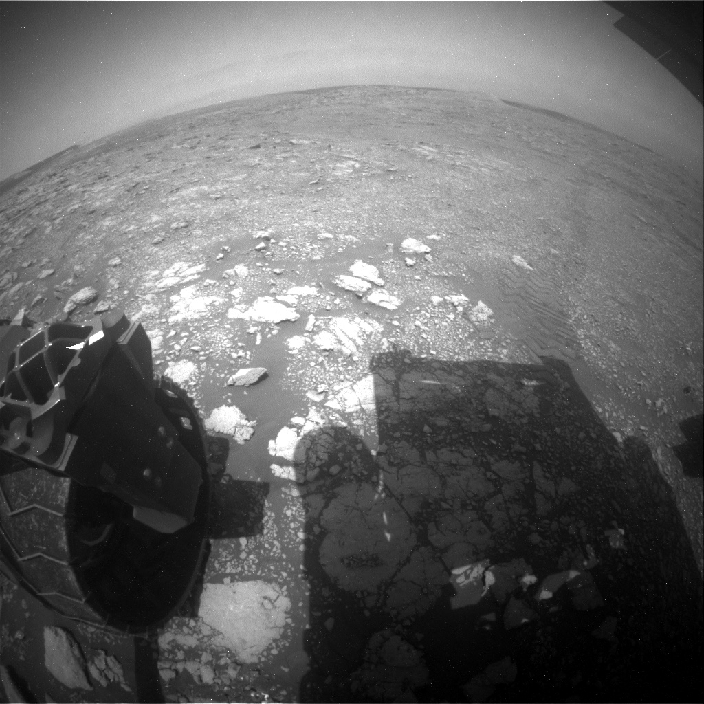 Nasa's Mars rover Curiosity acquired this image using its Rear Hazard Avoidance Camera (Rear Hazcam) on Sol 3014, at drive 1808, site number 85