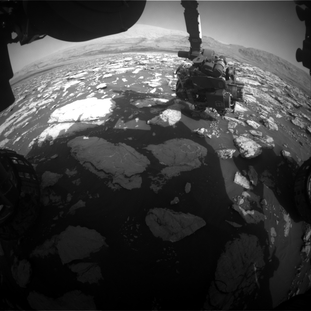 Nasa's Mars rover Curiosity acquired this image using its Front Hazard Avoidance Camera (Front Hazcam) on Sol 3024, at drive 174, site number 86