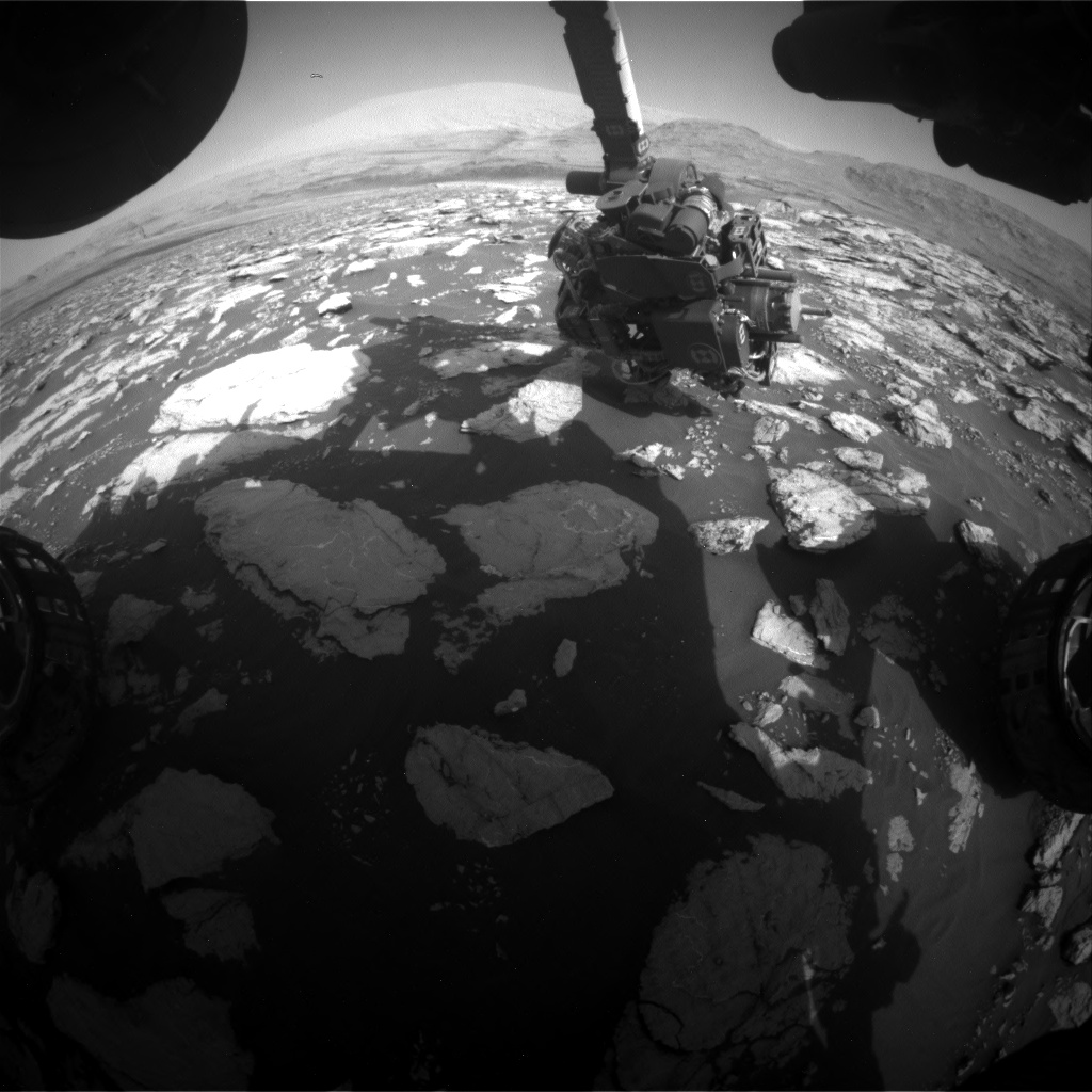 Nasa's Mars rover Curiosity acquired this image using its Front Hazard Avoidance Camera (Front Hazcam) on Sol 3024, at drive 174, site number 86