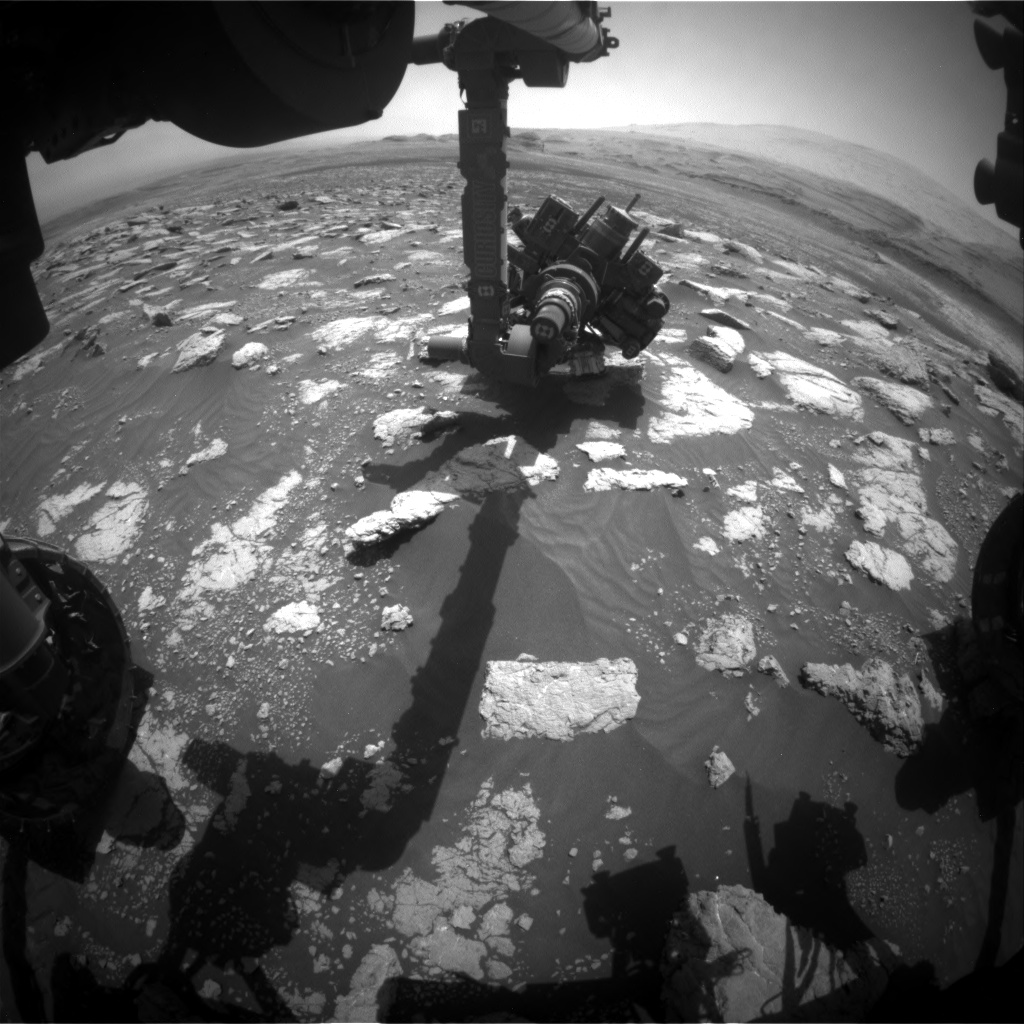 Nasa's Mars rover Curiosity acquired this image using its Front Hazard Avoidance Camera (Front Hazcam) on Sol 3032, at drive 1218, site number 86