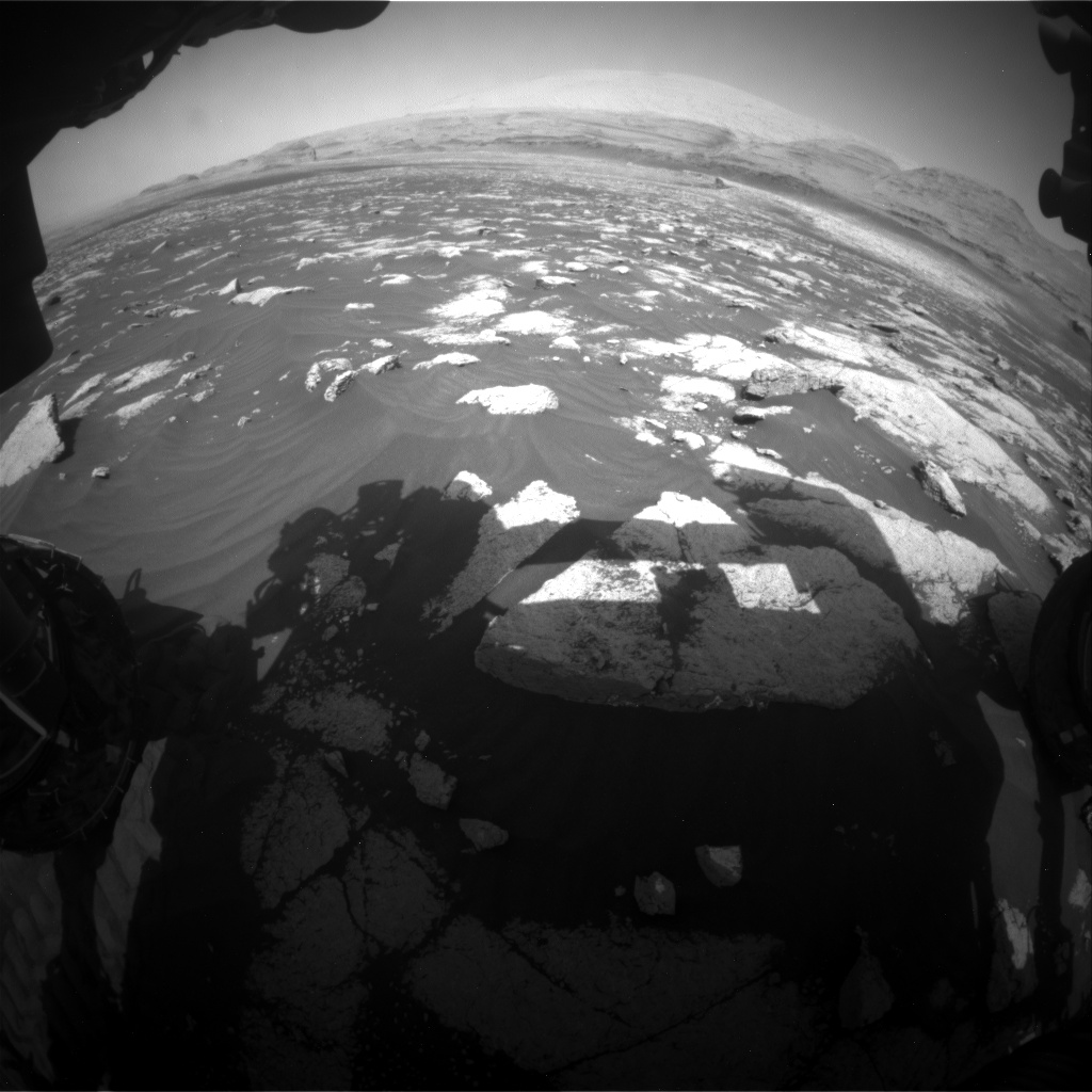 Nasa's Mars rover Curiosity acquired this image using its Front Hazard Avoidance Camera (Front Hazcam) on Sol 3032, at drive 1456, site number 86