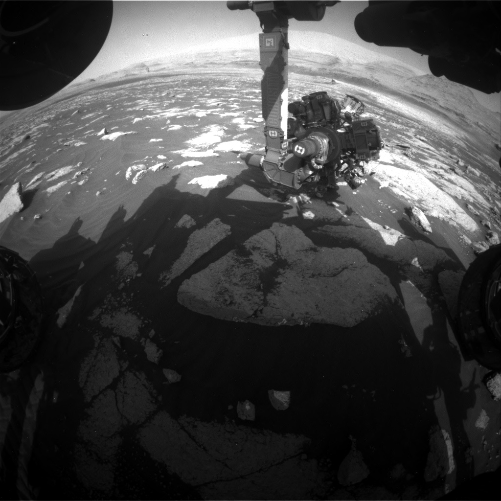 Nasa's Mars rover Curiosity acquired this image using its Front Hazard Avoidance Camera (Front Hazcam) on Sol 3034, at drive 1456, site number 86