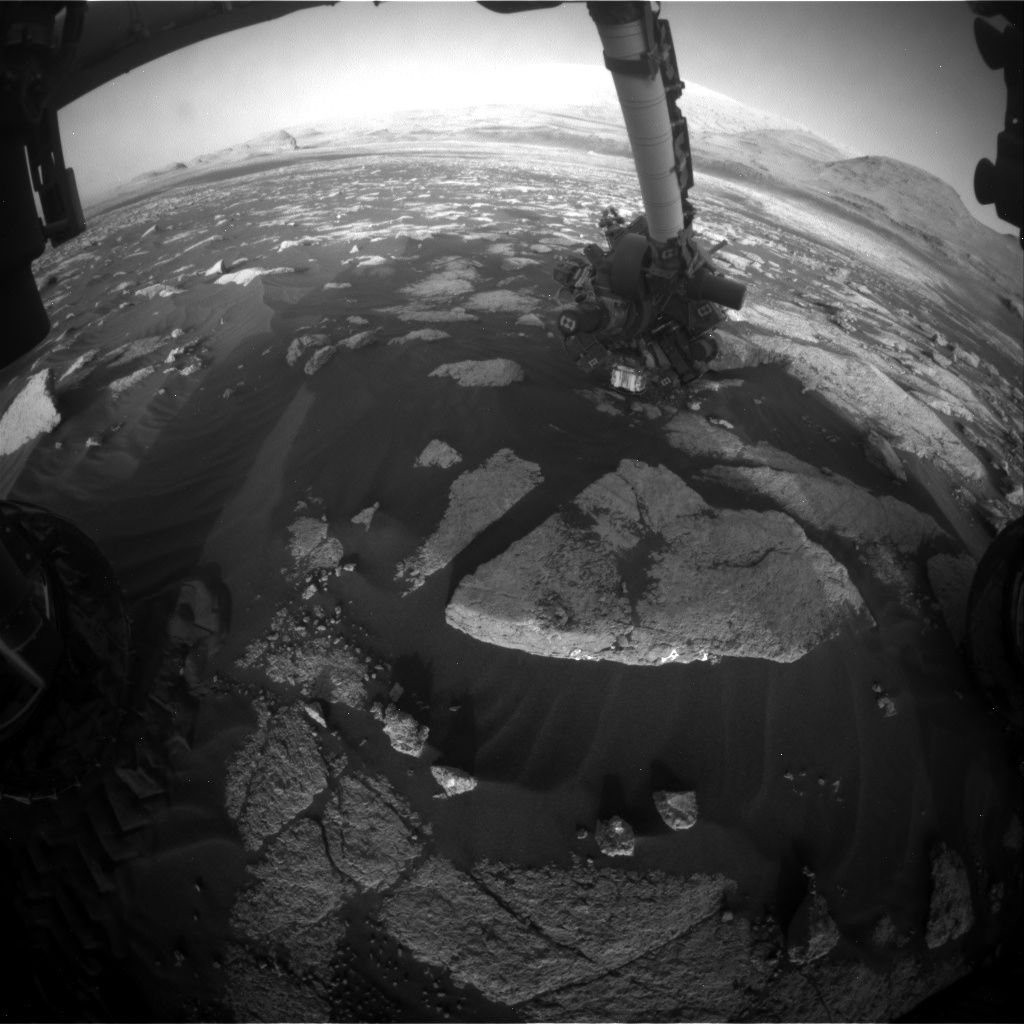 Nasa's Mars rover Curiosity acquired this image using its Front Hazard Avoidance Camera (Front Hazcam) on Sol 3035, at drive 1456, site number 86