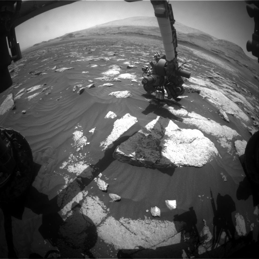 Nasa's Mars rover Curiosity acquired this image using its Front Hazard Avoidance Camera (Front Hazcam) on Sol 3036, at drive 1456, site number 86