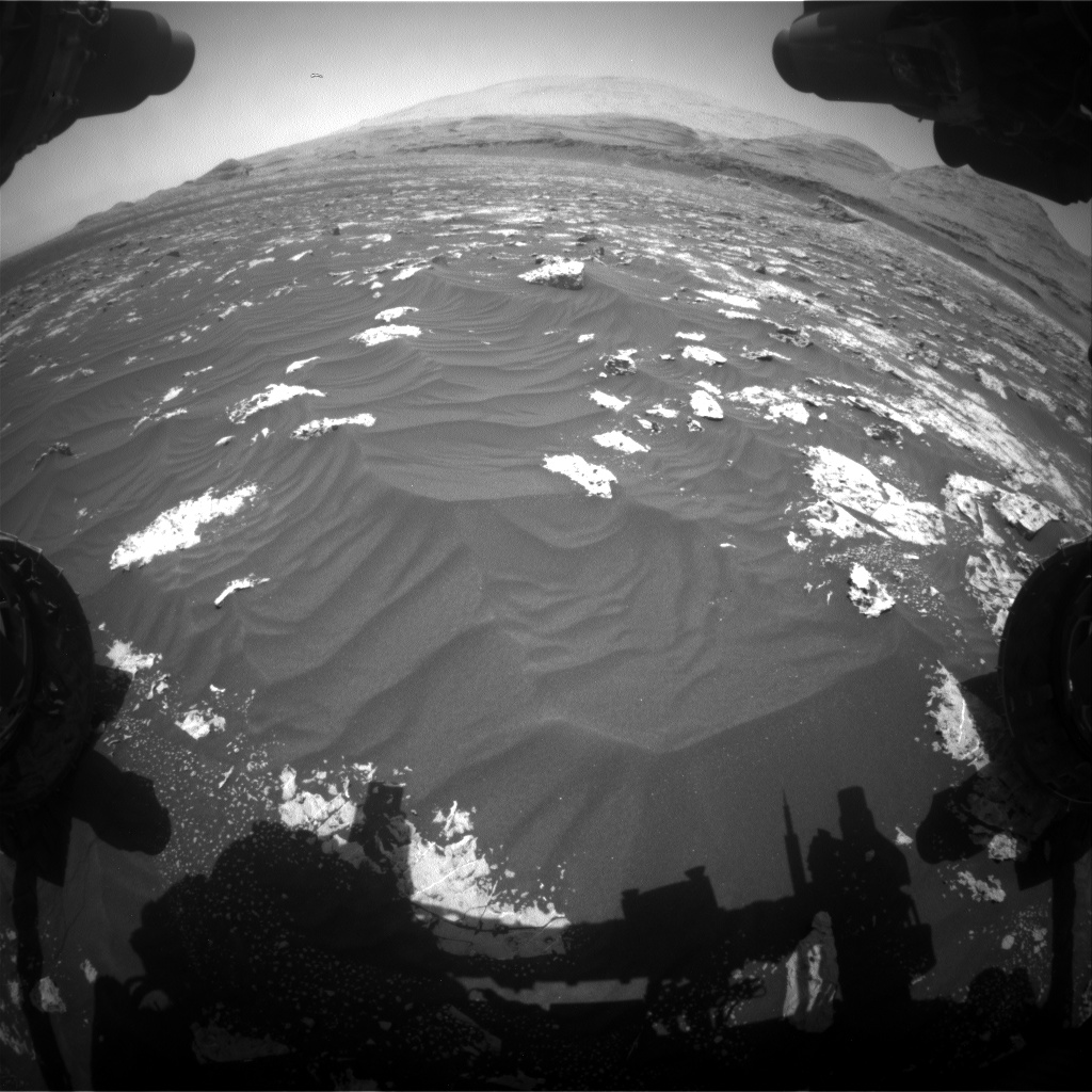 Nasa's Mars rover Curiosity acquired this image using its Front Hazard Avoidance Camera (Front Hazcam) on Sol 3043, at drive 2596, site number 86