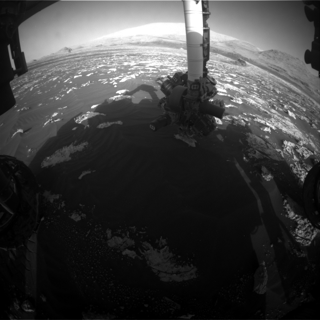 Nasa's Mars rover Curiosity acquired this image using its Front Hazard Avoidance Camera (Front Hazcam) on Sol 3044, at drive 2596, site number 86