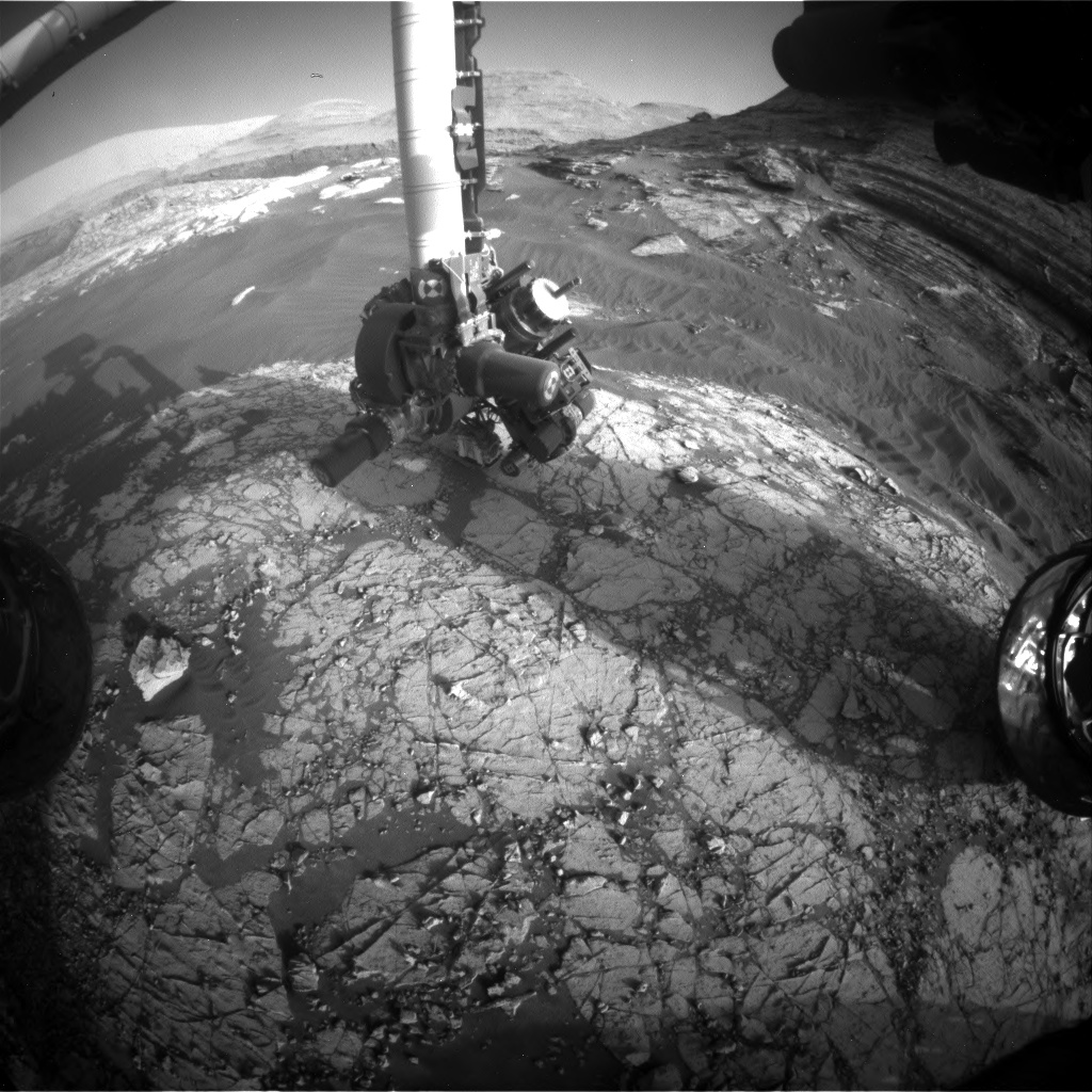 Nasa's Mars rover Curiosity acquired this image using its Front Hazard Avoidance Camera (Front Hazcam) on Sol 3069, at drive 792, site number 87