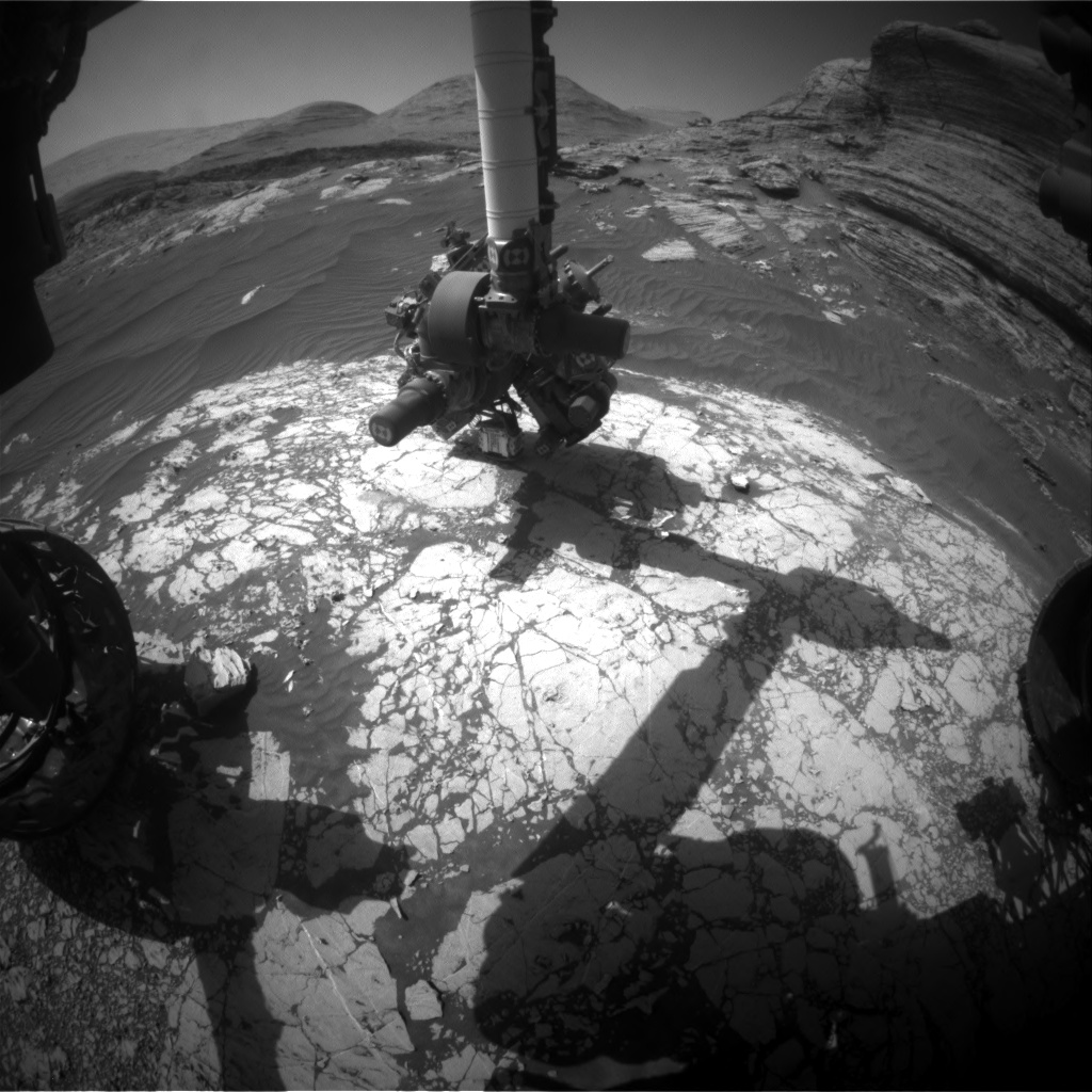 Nasa's Mars rover Curiosity acquired this image using its Front Hazard Avoidance Camera (Front Hazcam) on Sol 3070, at drive 792, site number 87