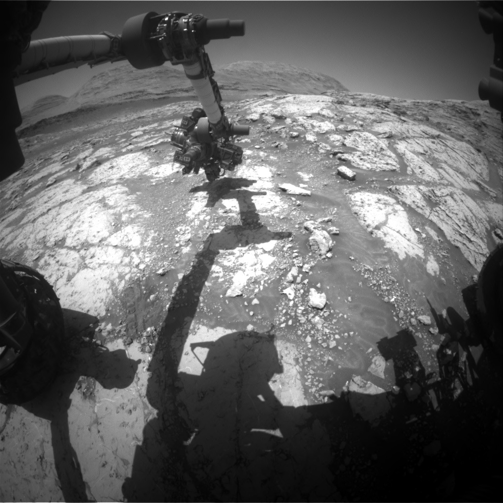 Nasa's Mars rover Curiosity acquired this image using its Front Hazard Avoidance Camera (Front Hazcam) on Sol 3076, at drive 1078, site number 87