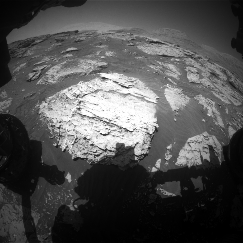 Nasa's Mars rover Curiosity acquired this image using its Front Hazard Avoidance Camera (Front Hazcam) on Sol 3111, at drive 2902, site number 87