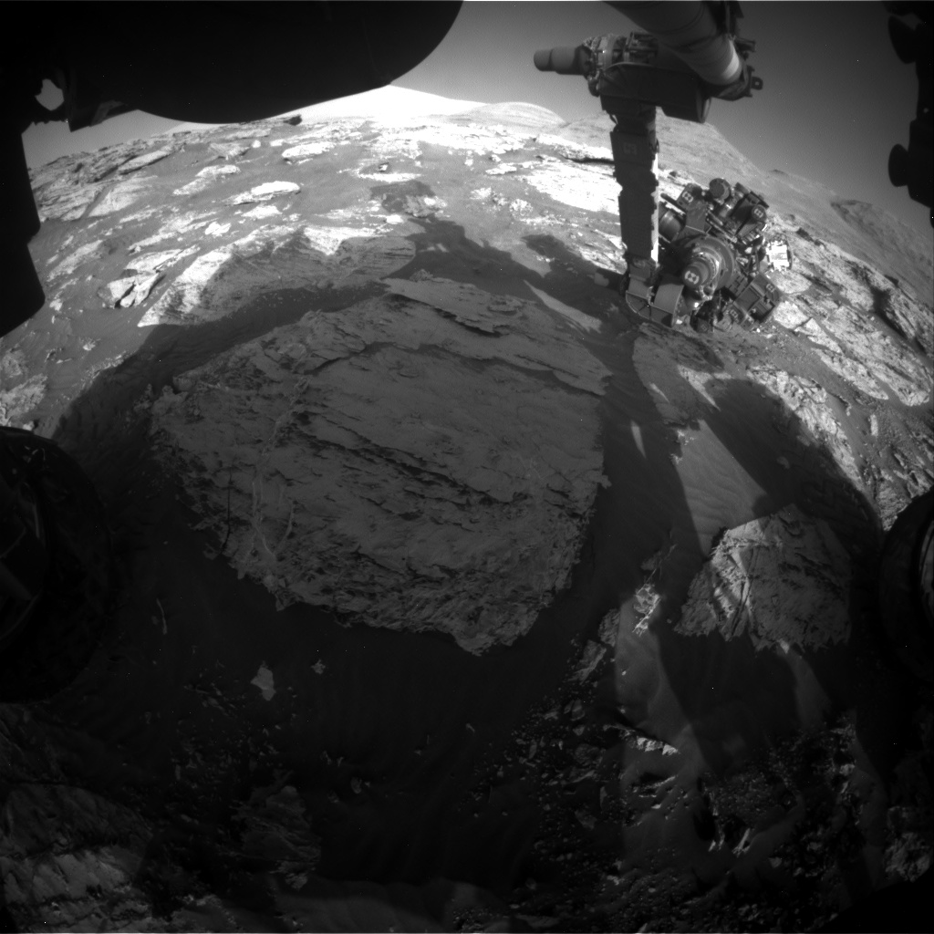 Nasa's Mars rover Curiosity acquired this image using its Front Hazard Avoidance Camera (Front Hazcam) on Sol 3112, at drive 2902, site number 87