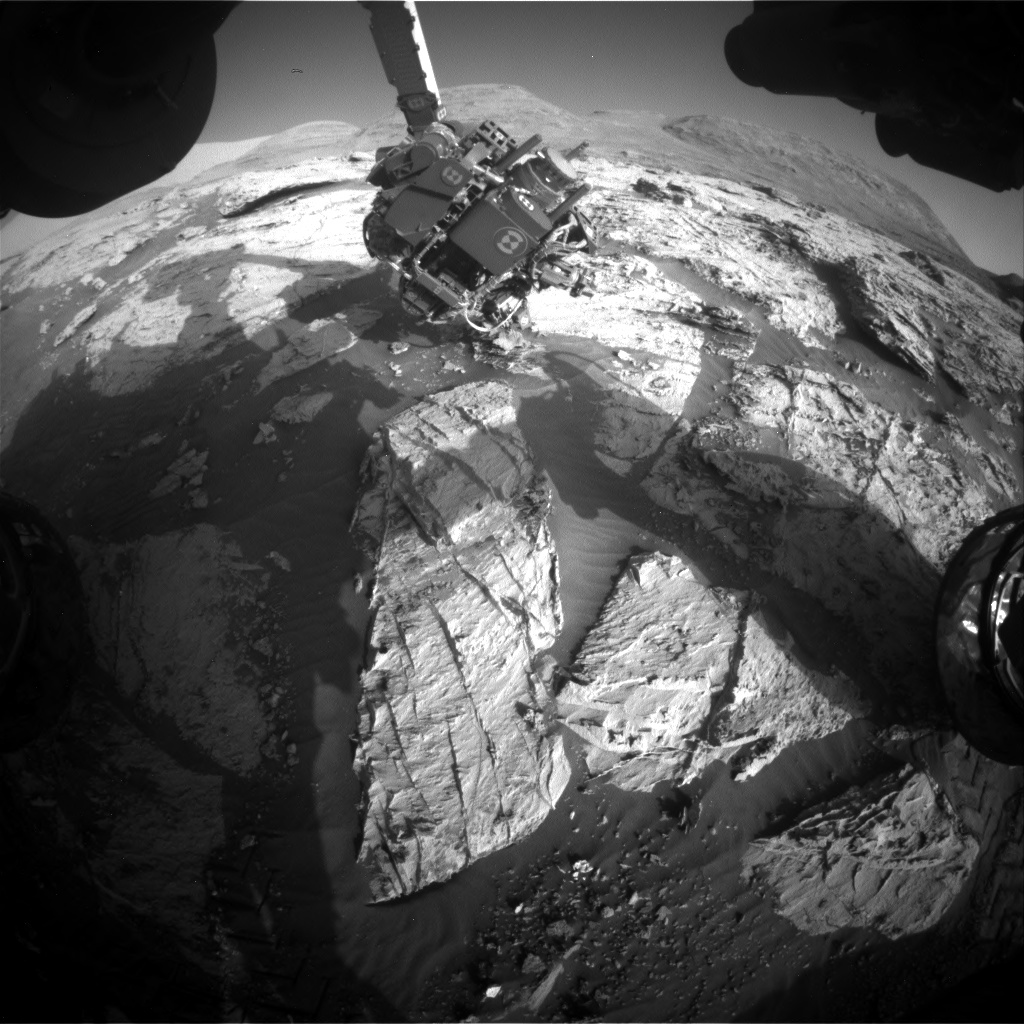 Nasa's Mars rover Curiosity acquired this image using its Front Hazard Avoidance Camera (Front Hazcam) on Sol 3115, at drive 0, site number 88