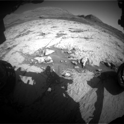 Nasa's Mars rover Curiosity acquired this image using its Front Hazard Avoidance Camera (Front Hazcam) on Sol 3120, at drive 348, site number 88