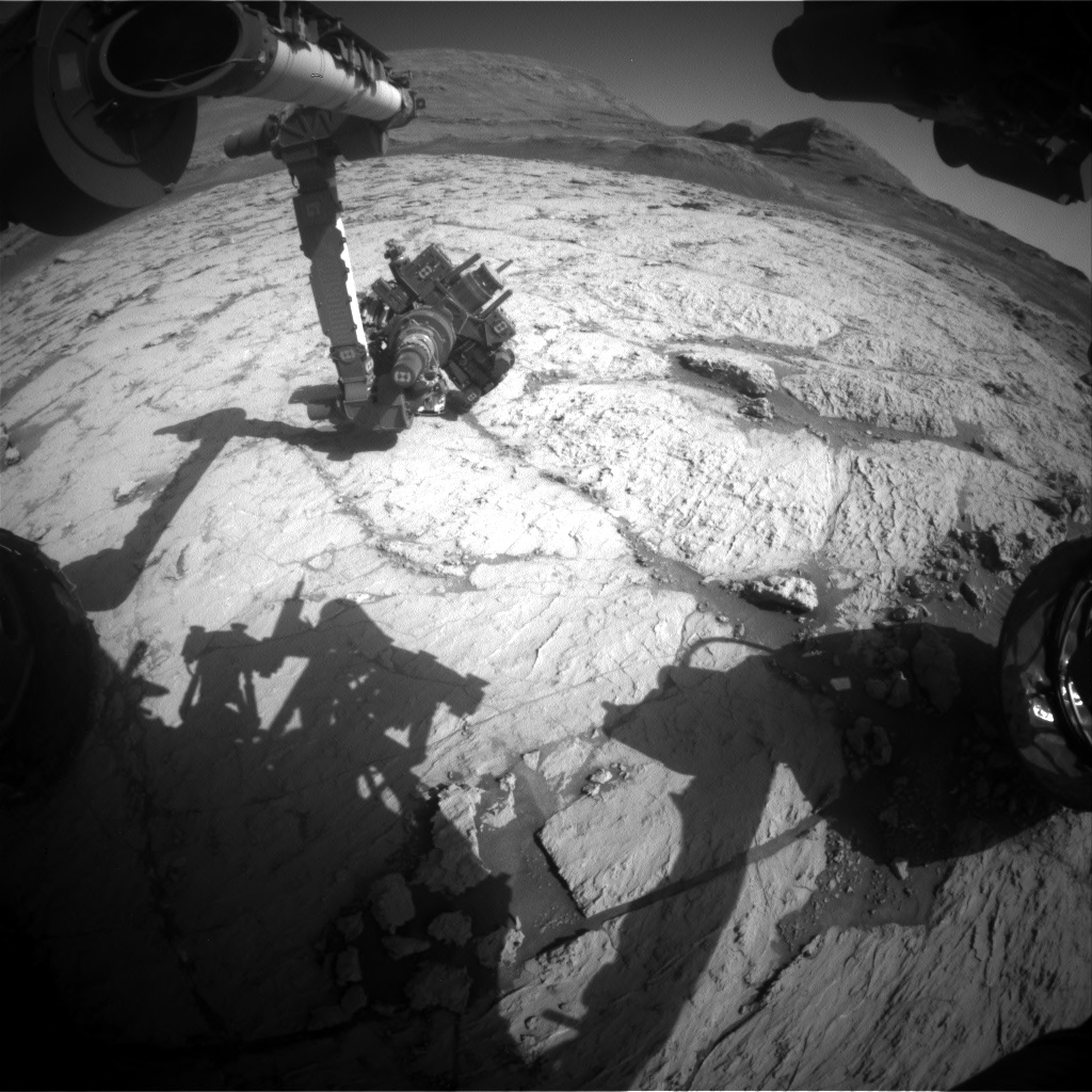 Nasa's Mars rover Curiosity acquired this image using its Front Hazard Avoidance Camera (Front Hazcam) on Sol 3132, at drive 366, site number 88