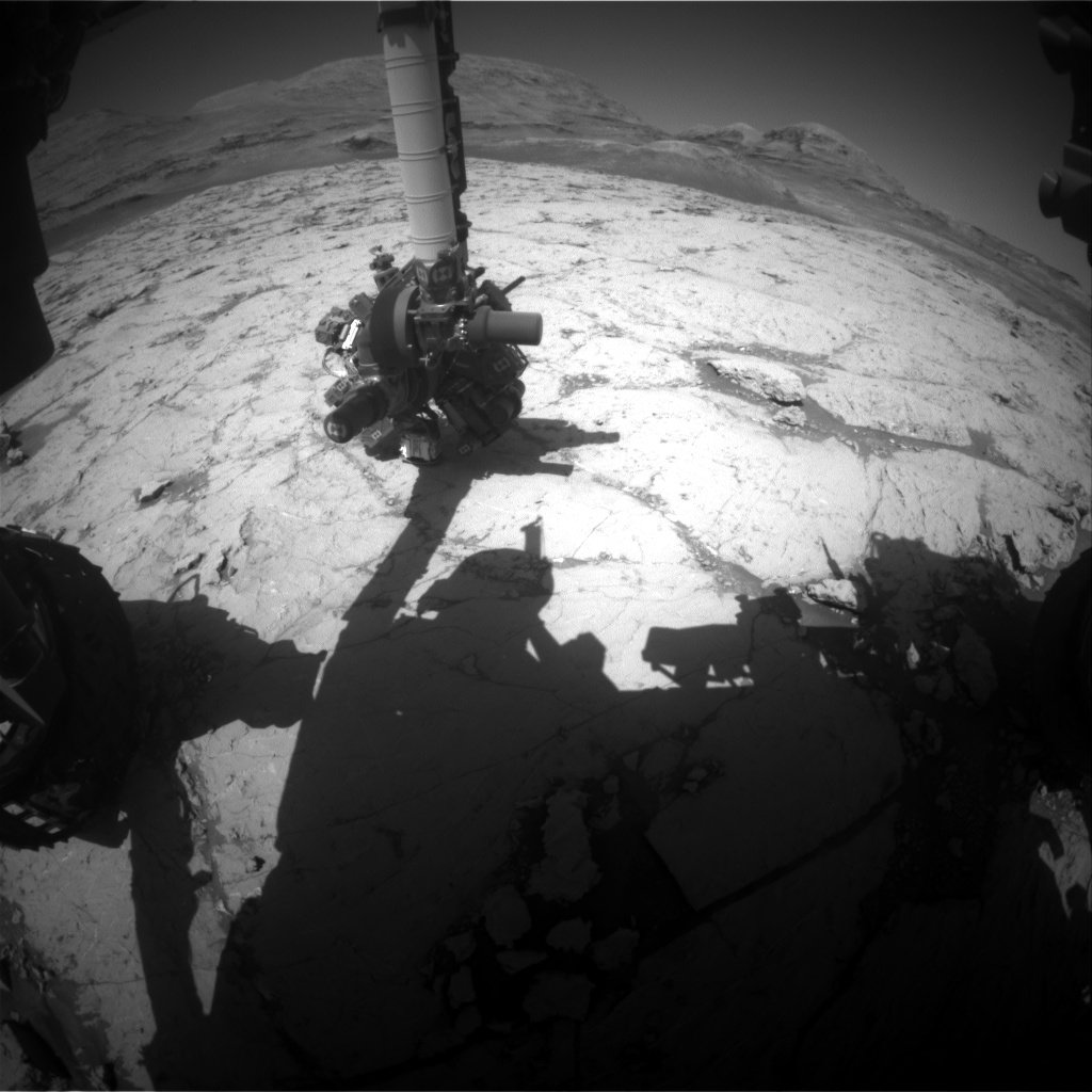 Nasa's Mars rover Curiosity acquired this image using its Front Hazard Avoidance Camera (Front Hazcam) on Sol 3134, at drive 366, site number 88