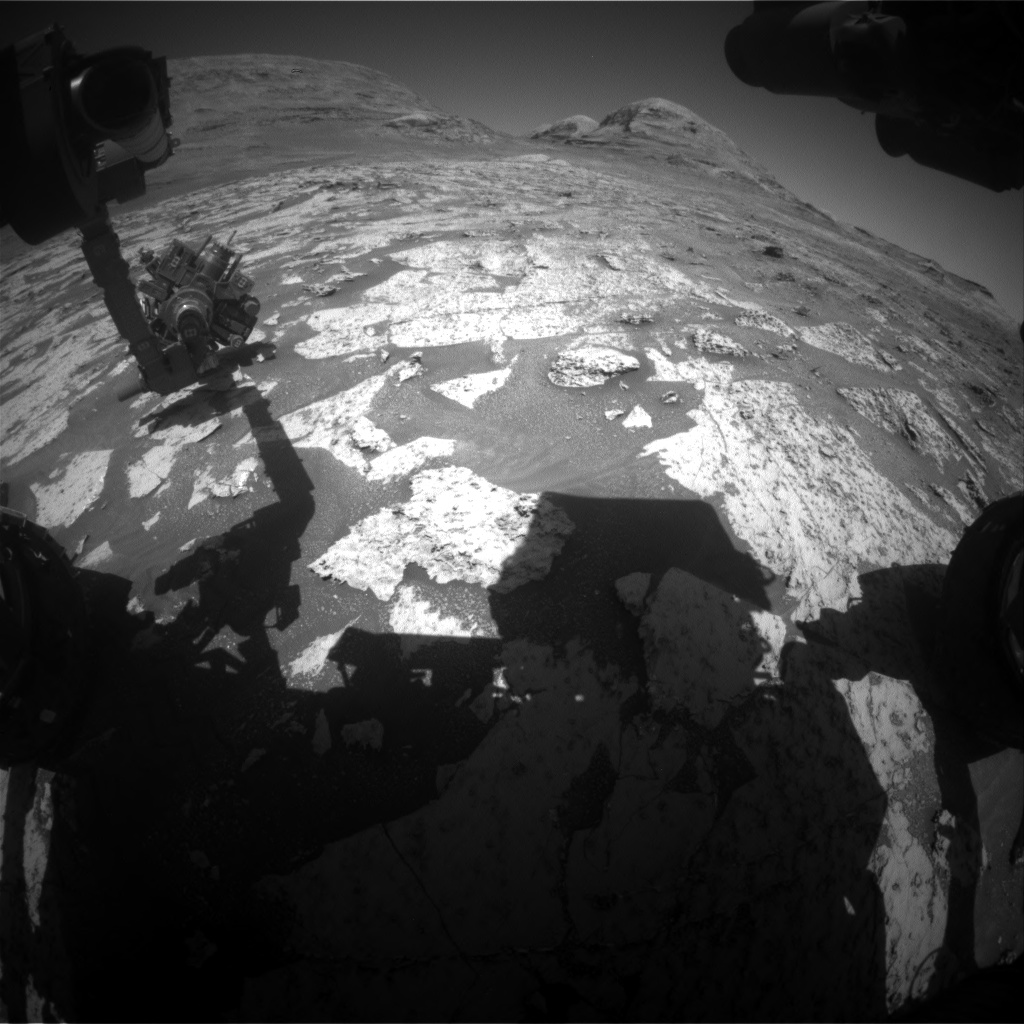 Nasa's Mars rover Curiosity acquired this image using its Front Hazard Avoidance Camera (Front Hazcam) on Sol 3147, at drive 2422, site number 88