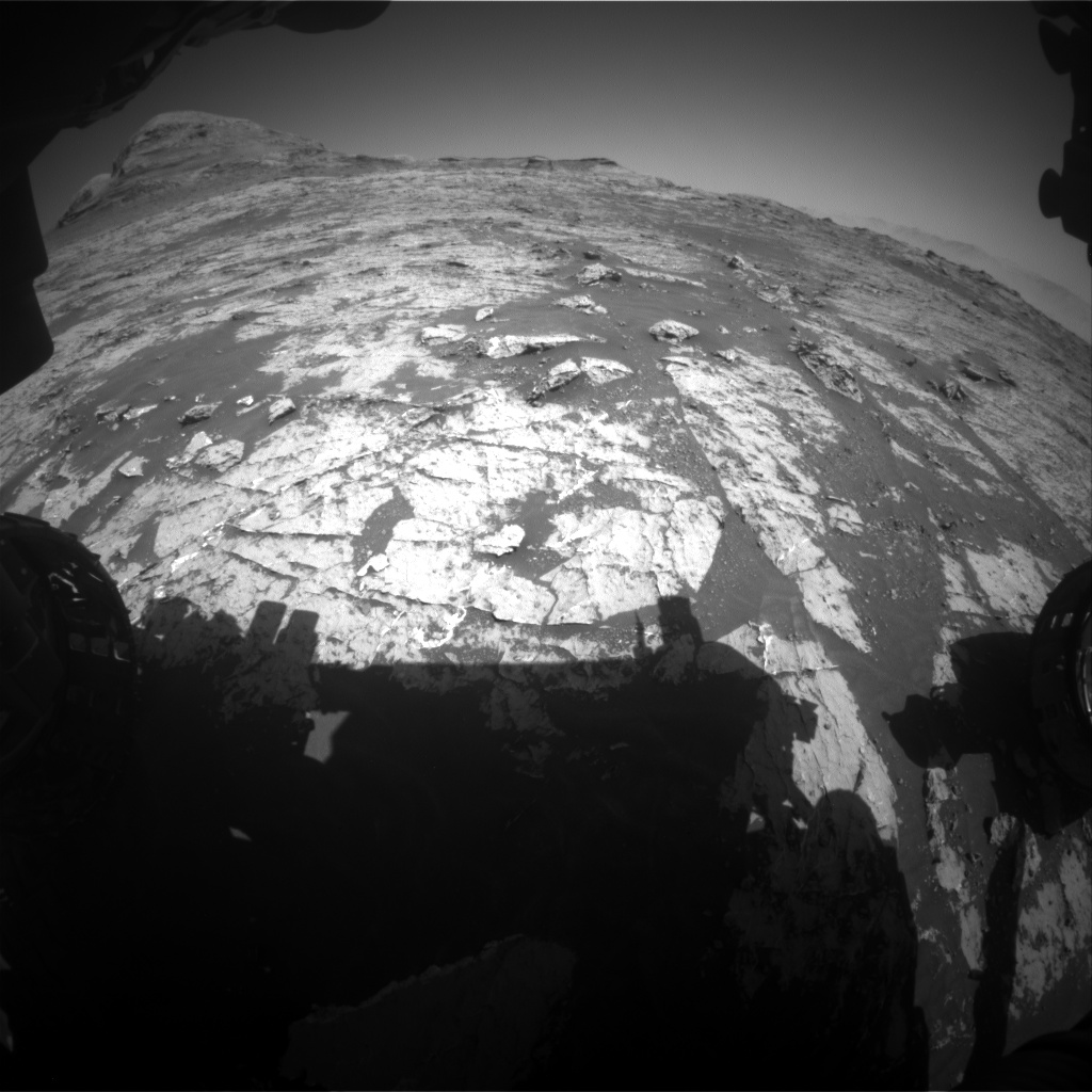 Nasa's Mars rover Curiosity acquired this image using its Front Hazard Avoidance Camera (Front Hazcam) on Sol 3150, at drive 0, site number 89