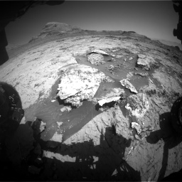 Nasa's Mars rover Curiosity acquired this image using its Front Hazard Avoidance Camera (Front Hazcam) on Sol 3154, at drive 706, site number 89