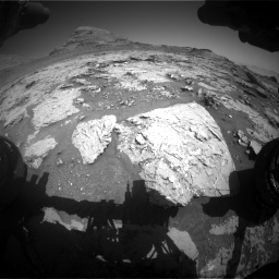 Nasa's Mars rover Curiosity acquired this image using its Front Hazard Avoidance Camera (Front Hazcam) on Sol 3154, at drive 676, site number 89