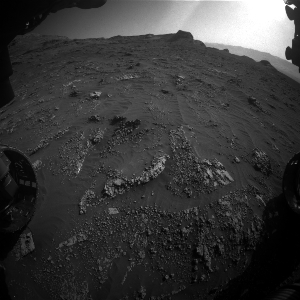Nasa's Mars rover Curiosity acquired this image using its Front Hazard Avoidance Camera (Front Hazcam) on Sol 3158, at drive 1466, site number 89