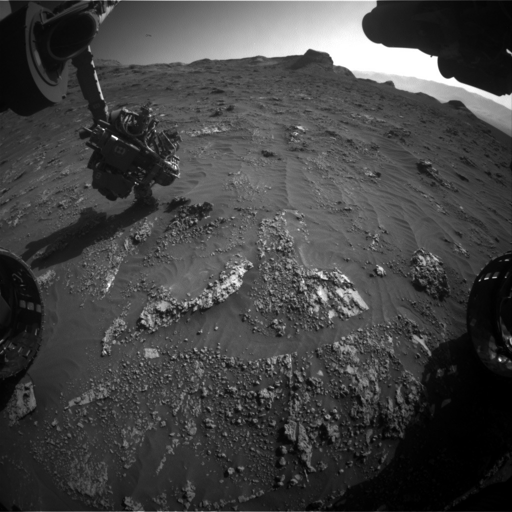 Nasa's Mars rover Curiosity acquired this image using its Front Hazard Avoidance Camera (Front Hazcam) on Sol 3160, at drive 1466, site number 89