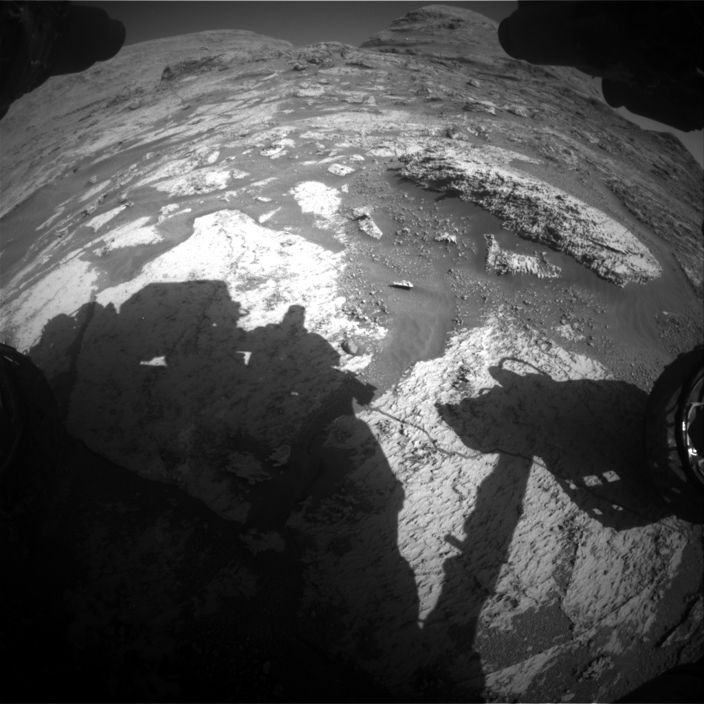 Nasa's Mars rover Curiosity acquired this image using its Front Hazard Avoidance Camera (Front Hazcam) on Sol 3163, at drive 1974, site number 89