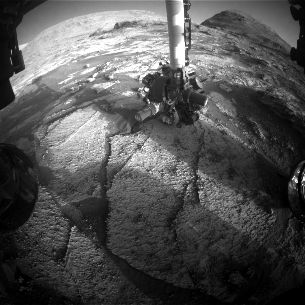 Nasa's Mars rover Curiosity acquired this image using its Front Hazard Avoidance Camera (Front Hazcam) on Sol 3167, at drive 1992, site number 89