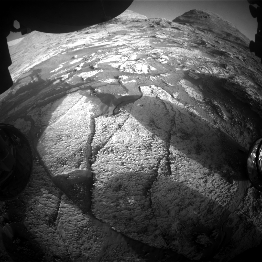 Nasa's Mars rover Curiosity acquired this image using its Front Hazard Avoidance Camera (Front Hazcam) on Sol 3176, at drive 1992, site number 89