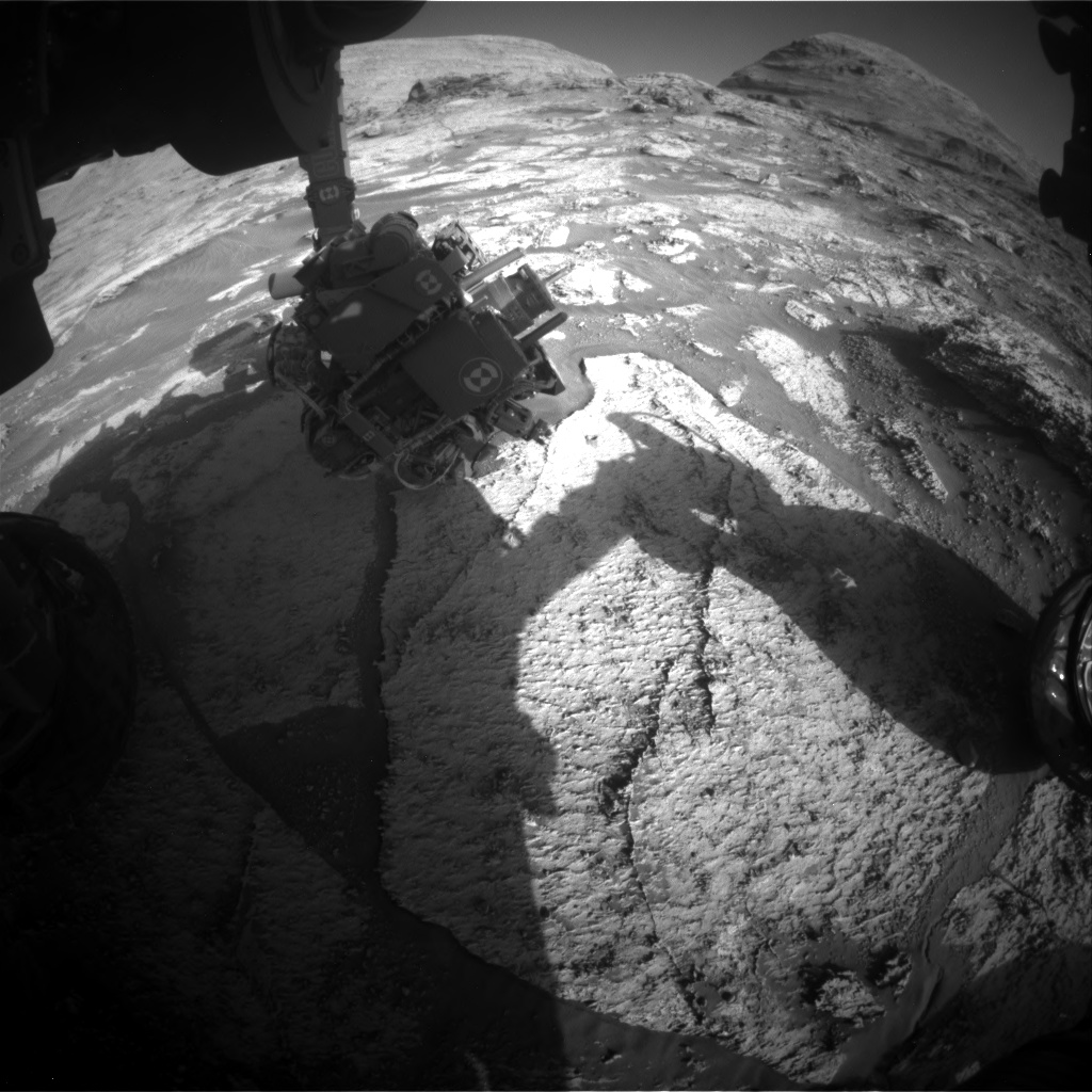 Nasa's Mars rover Curiosity acquired this image using its Front Hazard Avoidance Camera (Front Hazcam) on Sol 3178, at drive 1992, site number 89