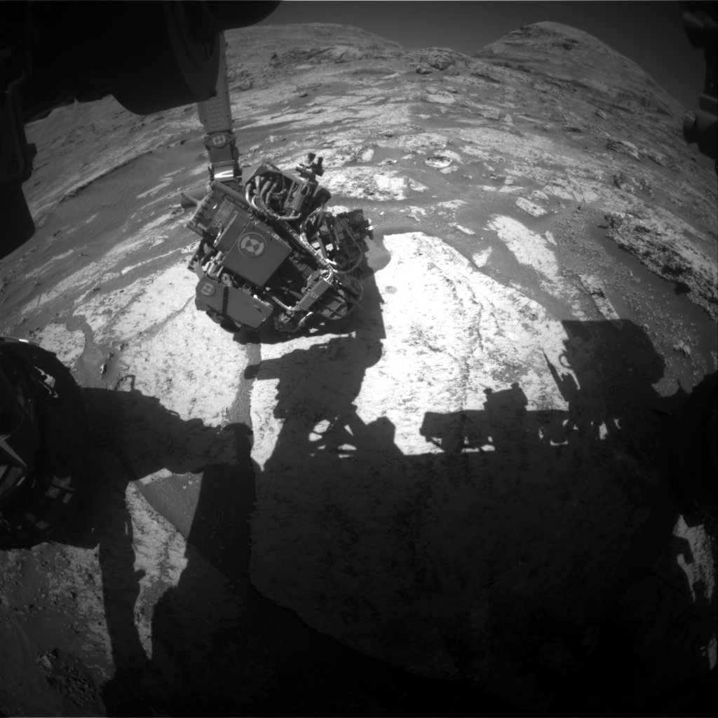 Nasa's Mars rover Curiosity acquired this image using its Front Hazard Avoidance Camera (Front Hazcam) on Sol 3179, at drive 1992, site number 89