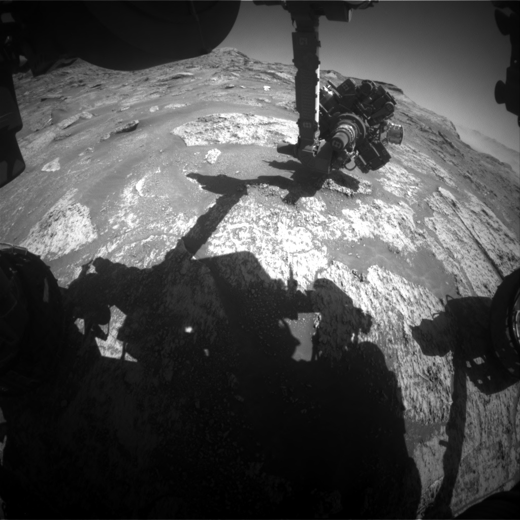 Nasa's Mars rover Curiosity acquired this image using its Front Hazard Avoidance Camera (Front Hazcam) on Sol 3192, at drive 0, site number 90