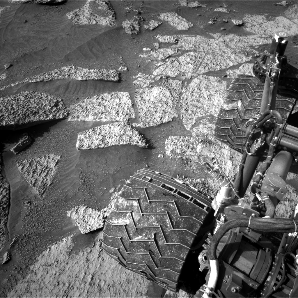 Nasa's Mars rover Curiosity acquired this image using its Left Navigation Camera on Sol 3199, at drive 892, site number 90
