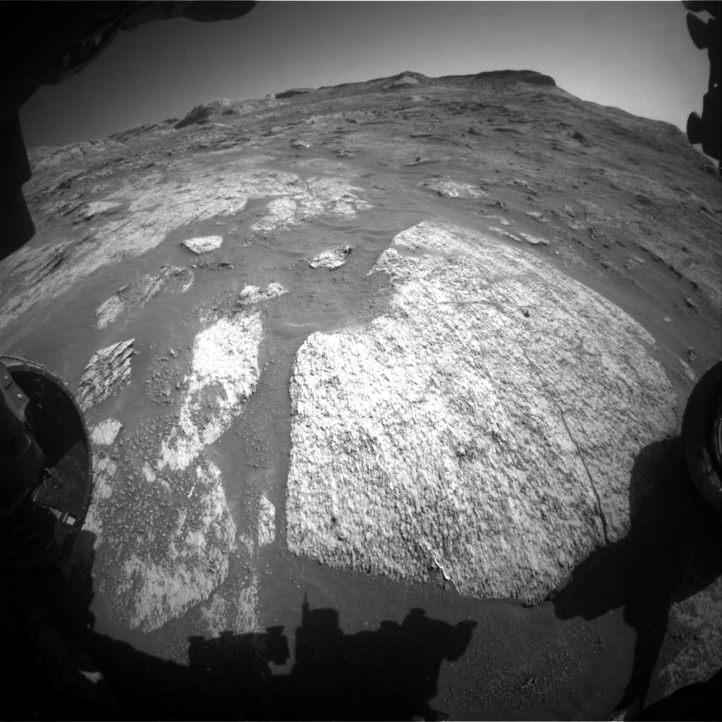 Nasa's Mars rover Curiosity acquired this image using its Front Hazard Avoidance Camera (Front Hazcam) on Sol 3202, at drive 1102, site number 90