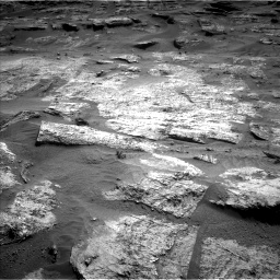 Nasa's Mars rover Curiosity acquired this image using its Left Navigation Camera on Sol 3203, at drive 1264, site number 90