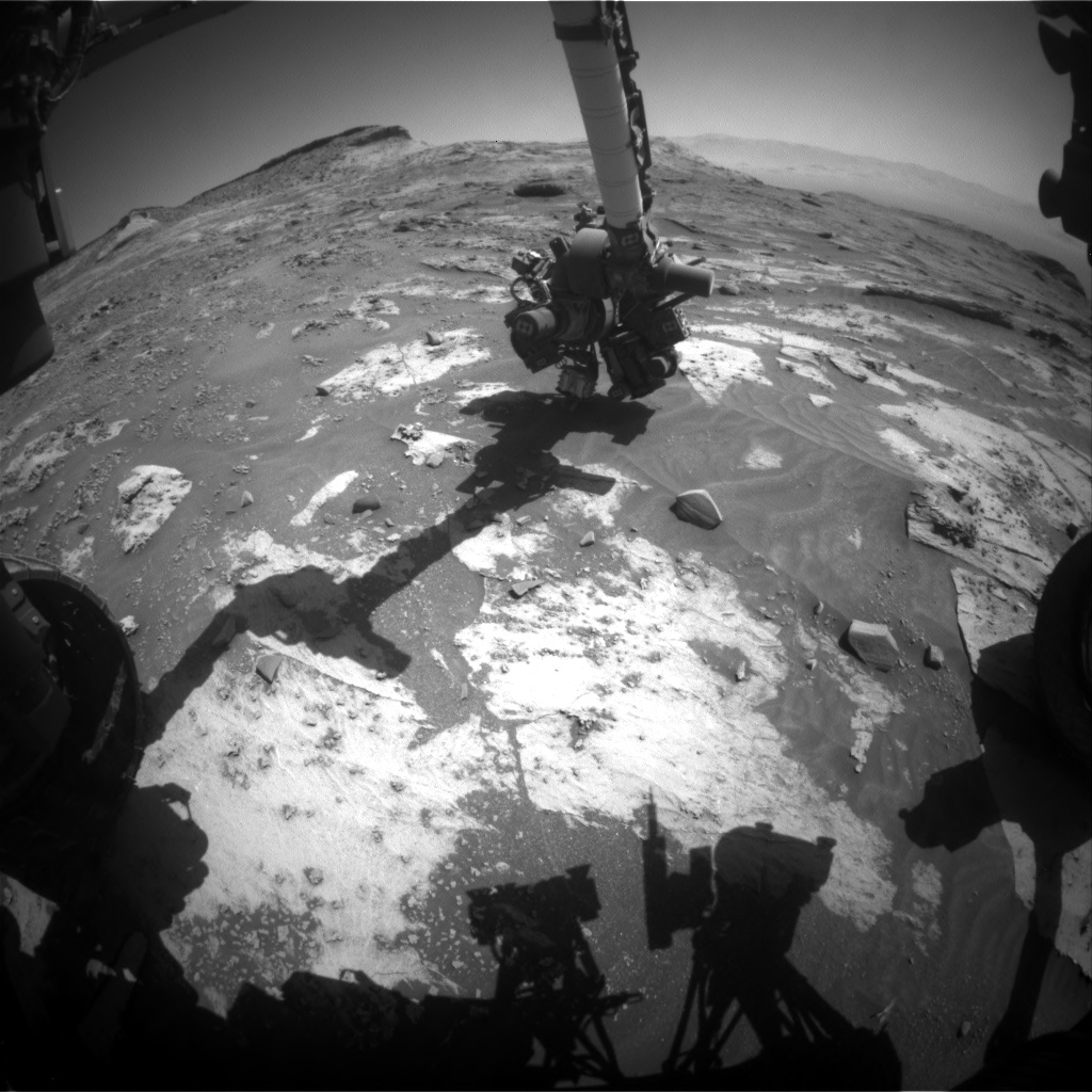 Nasa's Mars rover Curiosity acquired this image using its Front Hazard Avoidance Camera (Front Hazcam) on Sol 3209, at drive 1732, site number 90