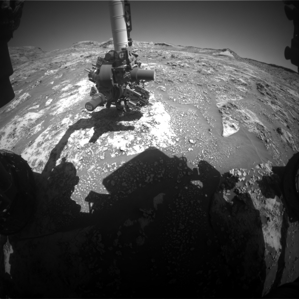 Nasa's Mars rover Curiosity acquired this image using its Front Hazard Avoidance Camera (Front Hazcam) on Sol 3211, at drive 2078, site number 90