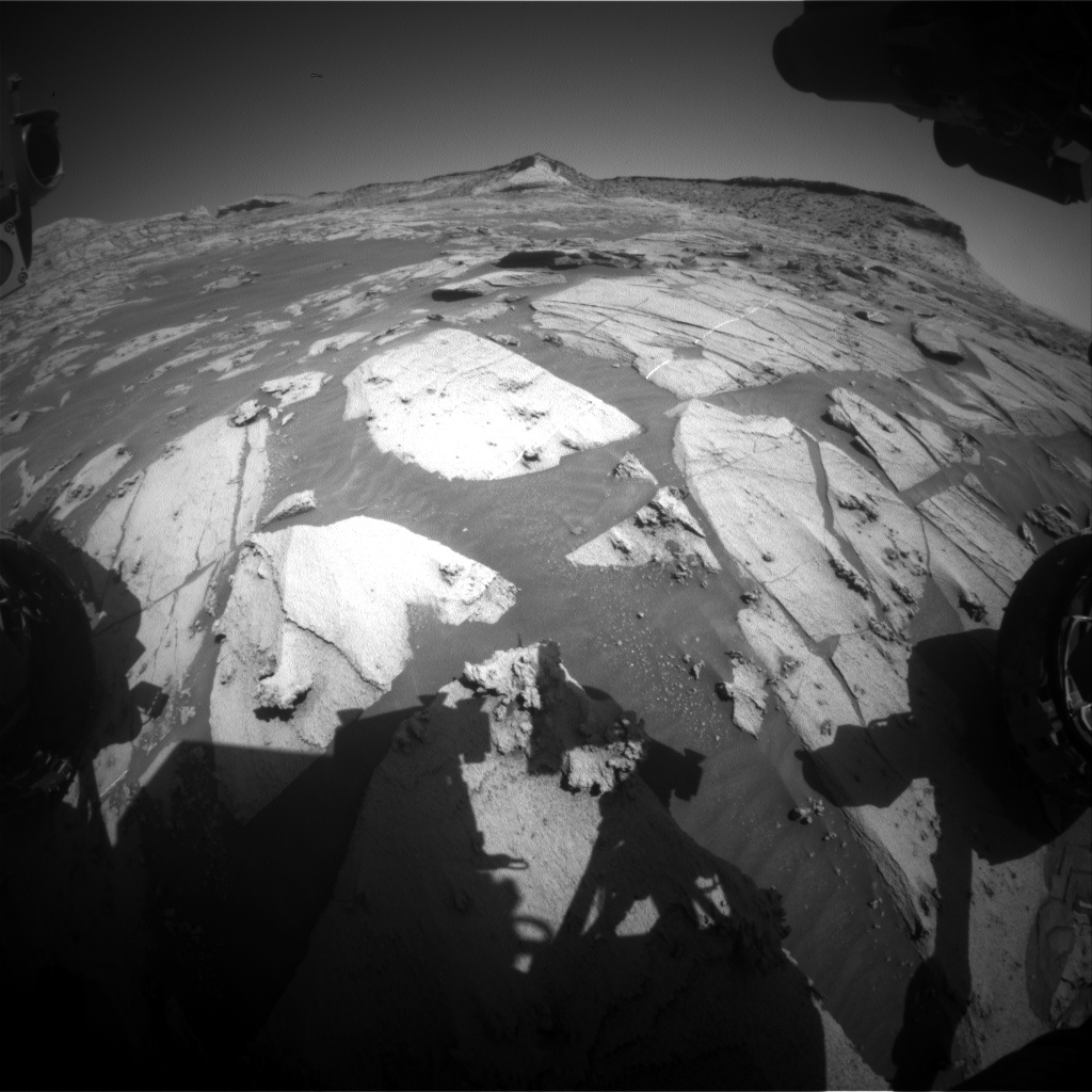 Nasa's Mars rover Curiosity acquired this image using its Front Hazard Avoidance Camera (Front Hazcam) on Sol 3215, at drive 2630, site number 90