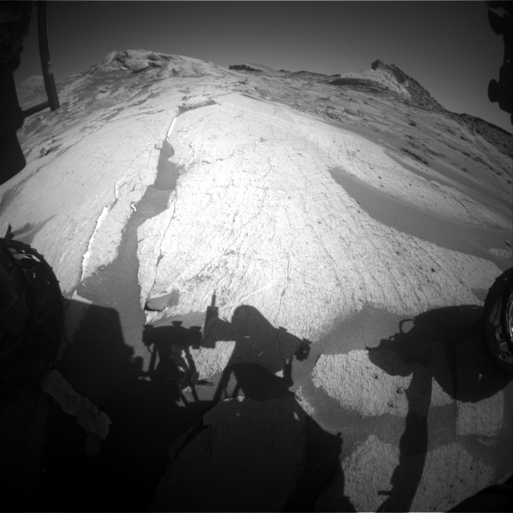 Nasa's Mars rover Curiosity acquired this image using its Front Hazard Avoidance Camera (Front Hazcam) on Sol 3228, at drive 390, site number 91