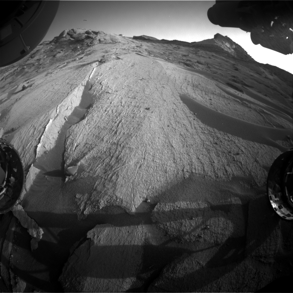 Nasa's Mars rover Curiosity acquired this image using its Front Hazard Avoidance Camera (Front Hazcam) on Sol 3238, at drive 390, site number 91