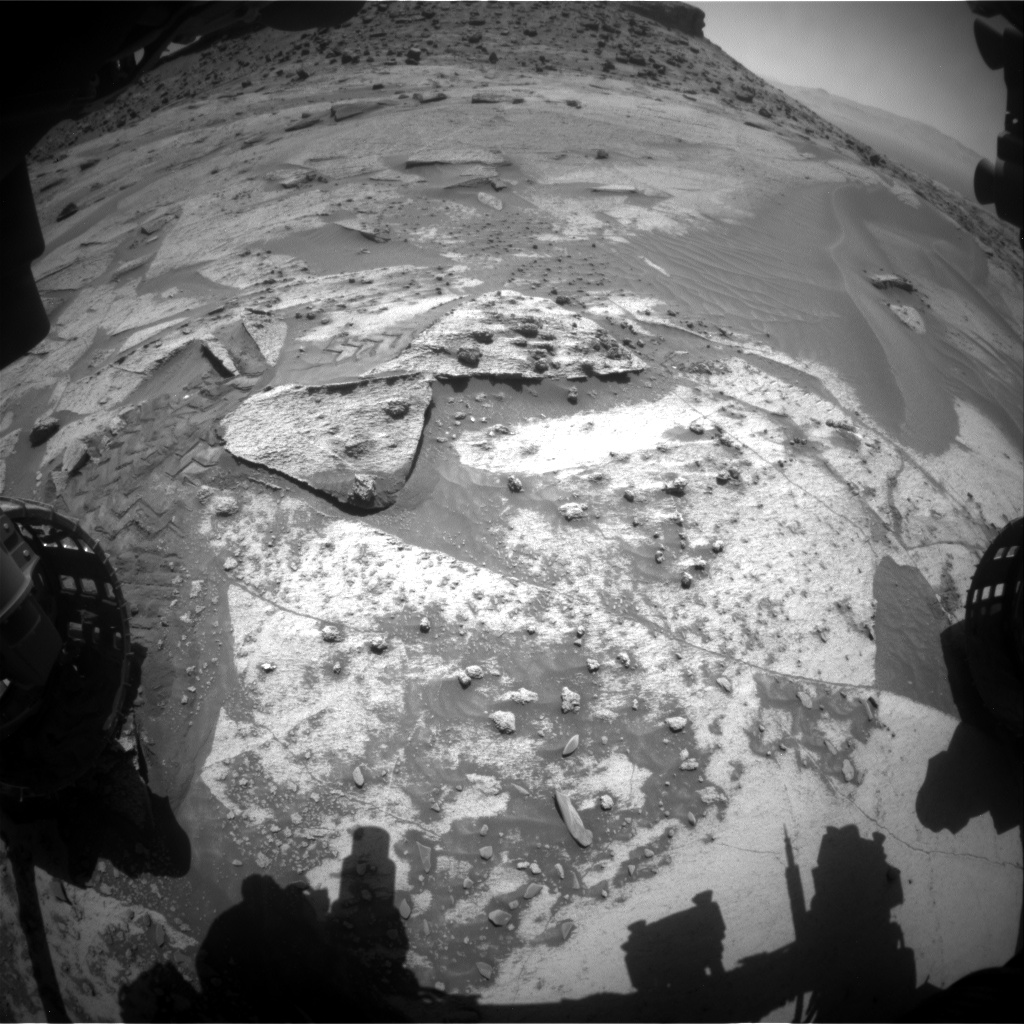 Nasa's Mars rover Curiosity acquired this image using its Front Hazard Avoidance Camera (Front Hazcam) on Sol 3248, at drive 516, site number 91