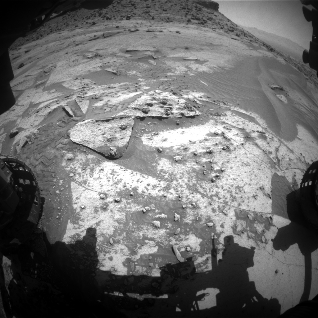 Nasa's Mars rover Curiosity acquired this image using its Front Hazard Avoidance Camera (Front Hazcam) on Sol 3252, at drive 516, site number 91