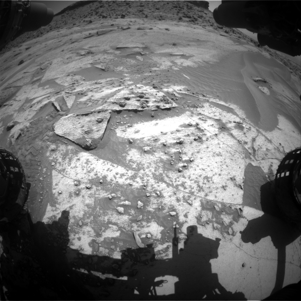 Nasa's Mars rover Curiosity acquired this image using its Front Hazard Avoidance Camera (Front Hazcam) on Sol 3253, at drive 516, site number 91
