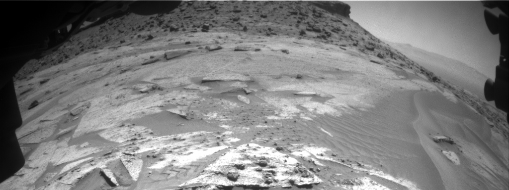 Nasa's Mars rover Curiosity acquired this image using its Front Hazard Avoidance Camera (Front Hazcam) on Sol 3269, at drive 516, site number 91