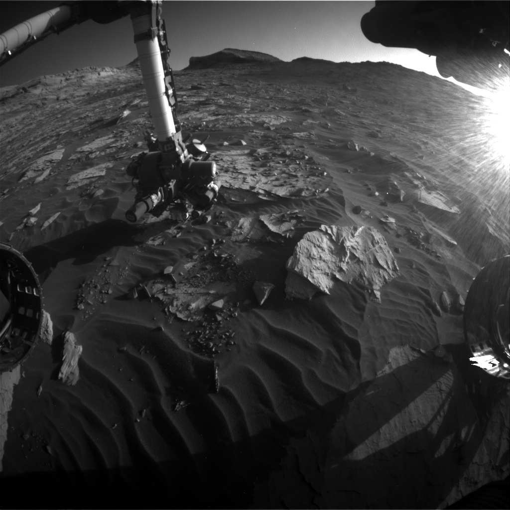 Nasa's Mars rover Curiosity acquired this image using its Front Hazard Avoidance Camera (Front Hazcam) on Sol 3283, at drive 1544, site number 91