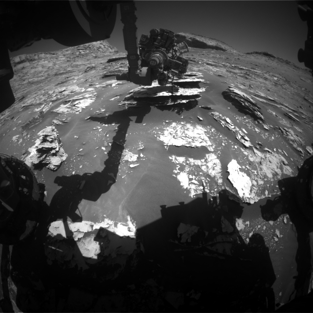 Nasa's Mars rover Curiosity acquired this image using its Front Hazard Avoidance Camera (Front Hazcam) on Sol 3286, at drive 2030, site number 91