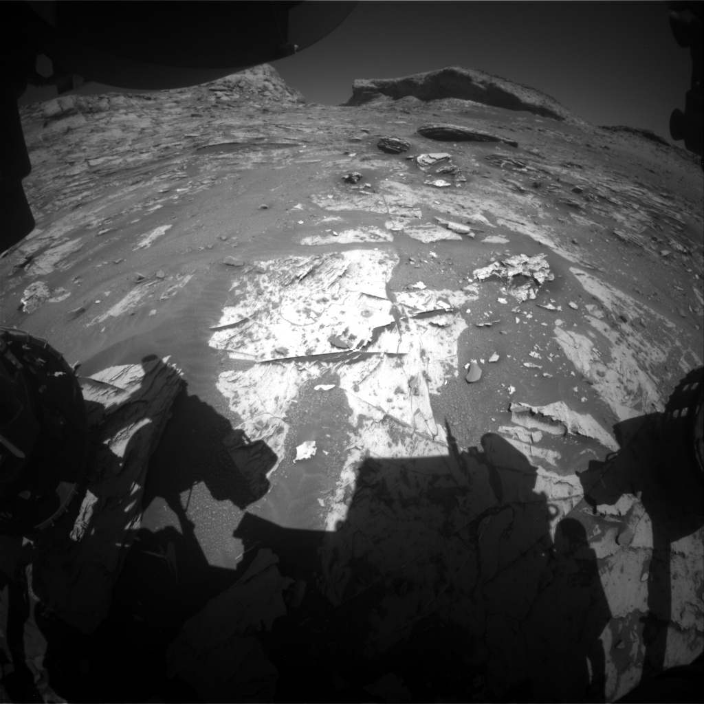 Nasa's Mars rover Curiosity acquired this image using its Front Hazard Avoidance Camera (Front Hazcam) on Sol 3300, at drive 2132, site number 91