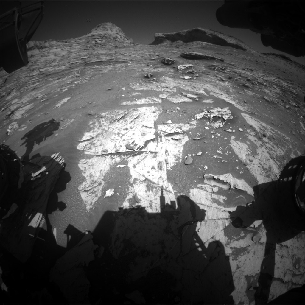Nasa's Mars rover Curiosity acquired this image using its Front Hazard Avoidance Camera (Front Hazcam) on Sol 3302, at drive 2132, site number 91