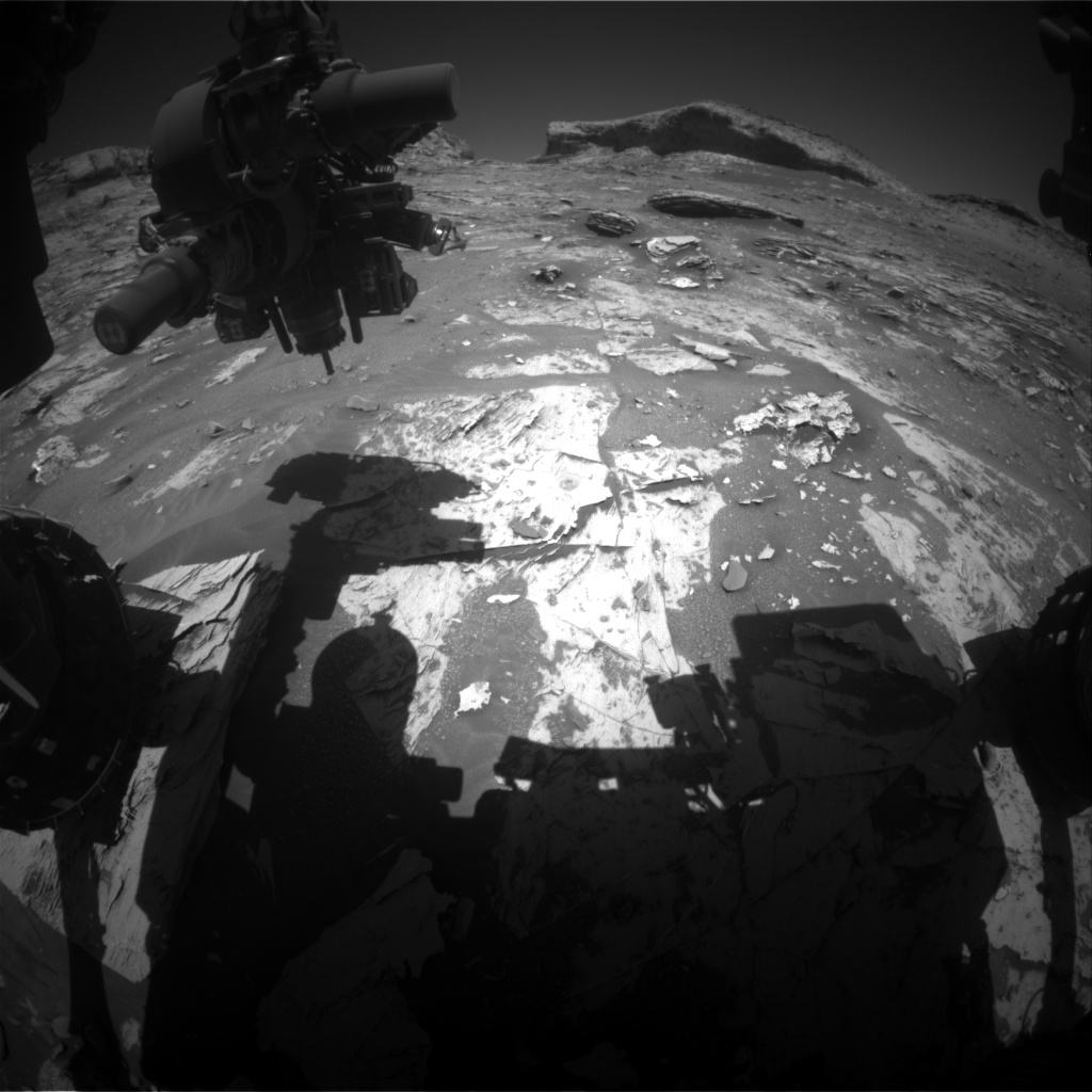 Nasa's Mars rover Curiosity acquired this image using its Front Hazard Avoidance Camera (Front Hazcam) on Sol 3306, at drive 2132, site number 91